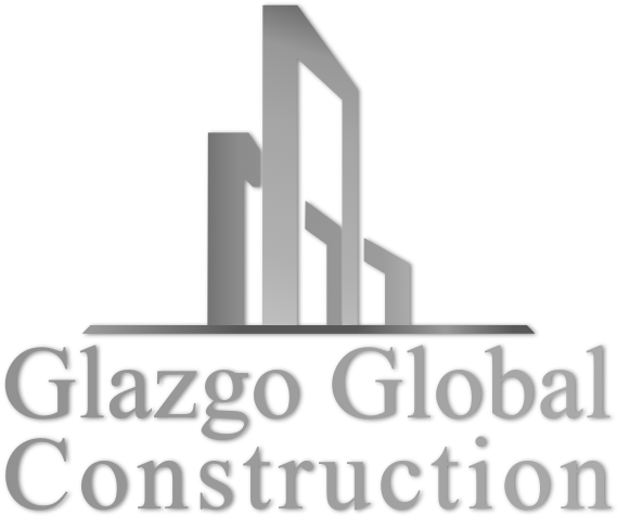 The Glazgo Global logo consisting of two silver skyscrapers.